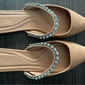 Zara Rhinestone mules. Very beautiful and so comfortable. Gently used. Size 8.